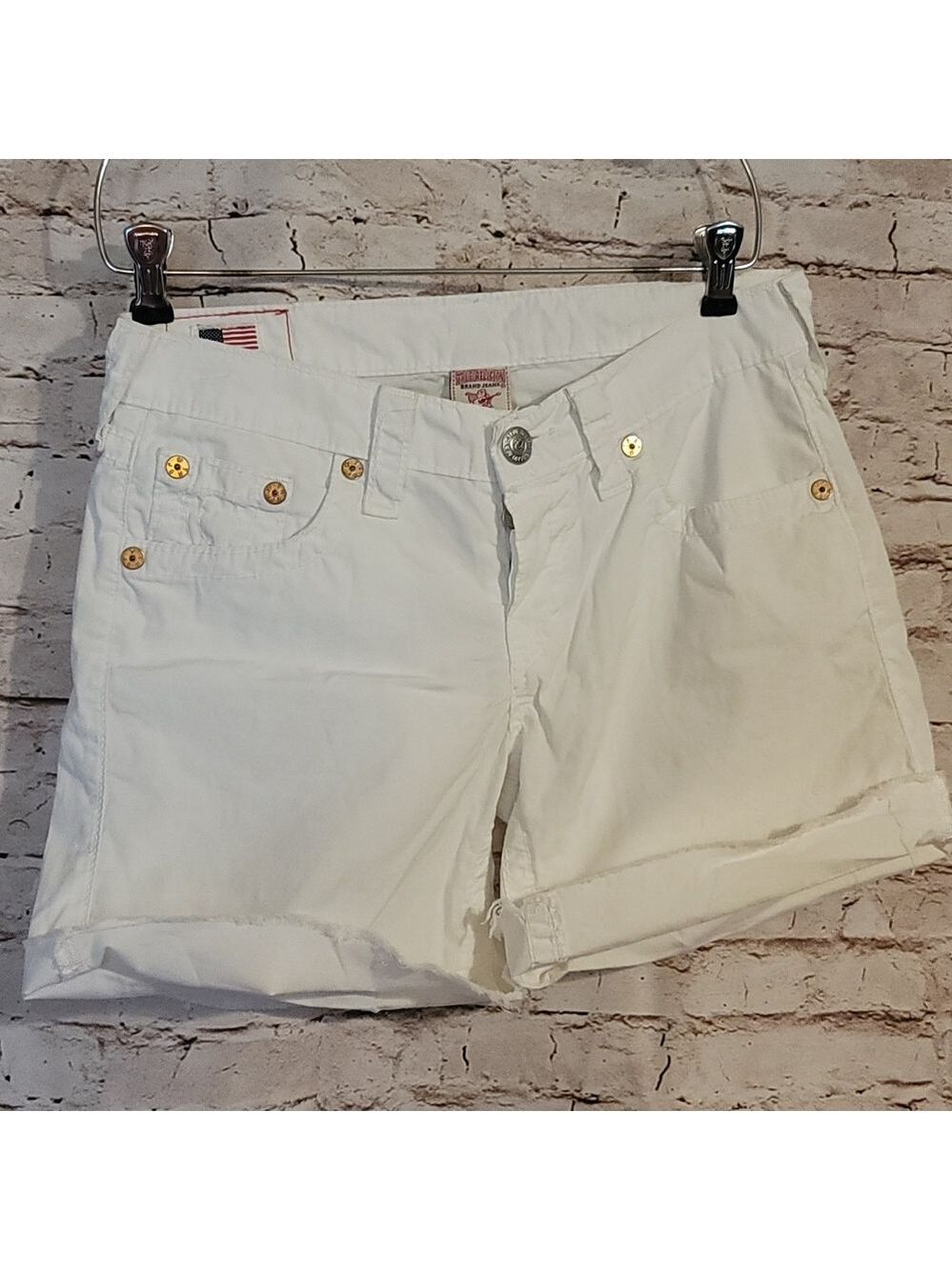 NWOT True religion romy white shorts sz 26 - Picture 4 of 8